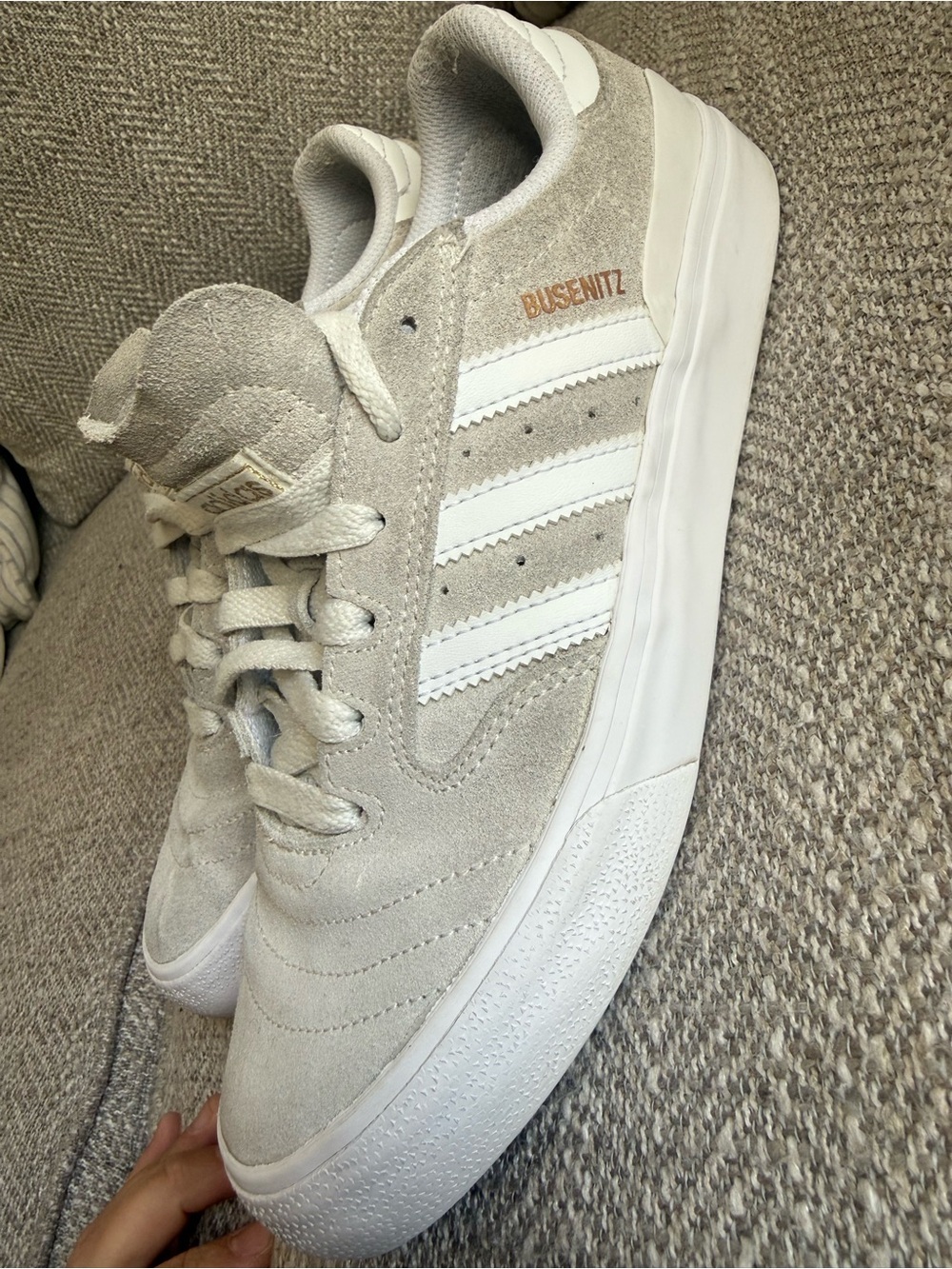 Adidas Busenitz women’s Suede Skate Sneakers - Cream/White